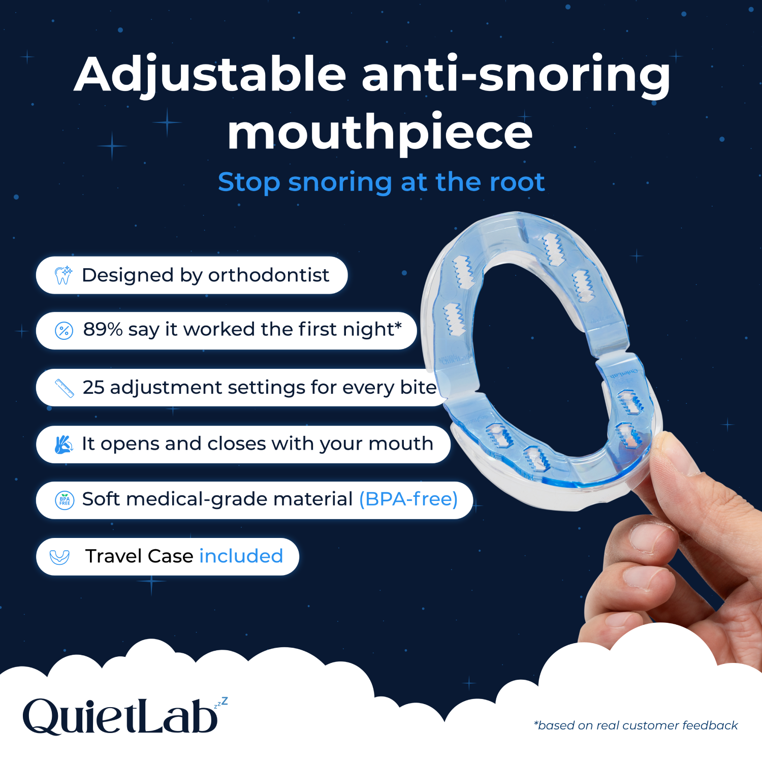 QuietLab Plus Anti Snoring Mouthpiece QuietLab UK Quietlab plus anti snoring mouthpiece quietlab uk
